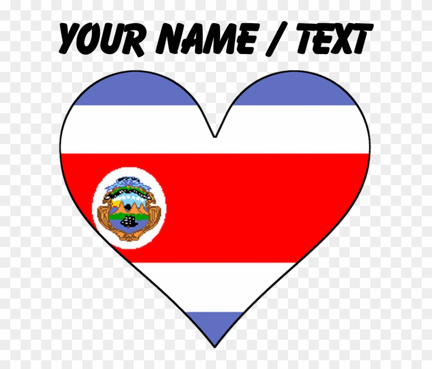 Custom Costa Rica Flag Heart T-shirt - Custom Costa Rica Flag Heart Mugs #1126820
