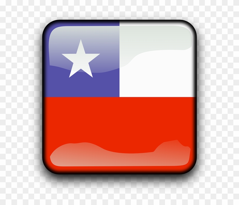 Button Chile, Flag, Country, Nationality, Square, Button - Chile Flag Icon Square #1126856
