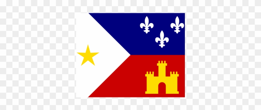 Acadiana Louisiana Cajun Flag Polyester 3×5 - Acadian Flag #1126899