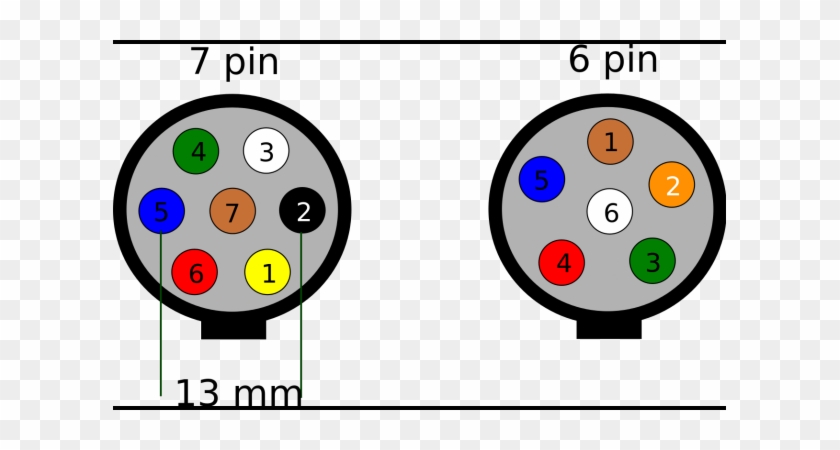 Round 7 Pin Trailer Plug Wiring Diagram, 6 Pin Trailer Connector Wiring Diagram