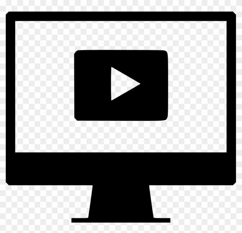 Play Video Youtube Monitor Screen Web Comments - Sign #1126948