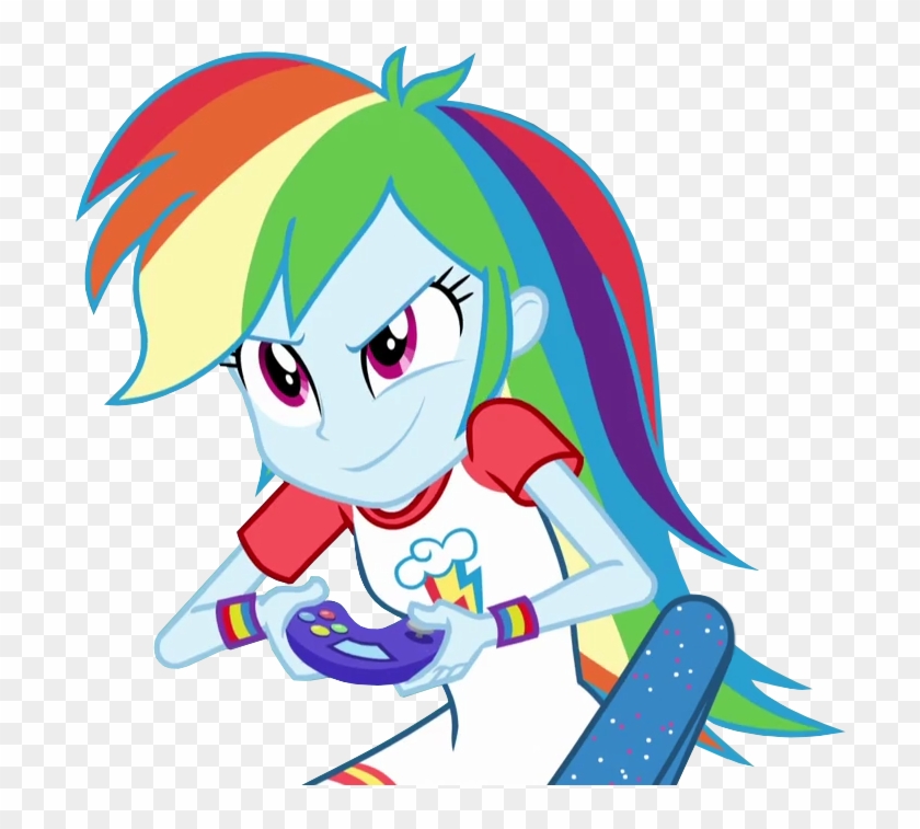 Rainbow Dash Playing A Video Game By Mlpcreativelab - Rainbow Dash Eg Gif #1126967