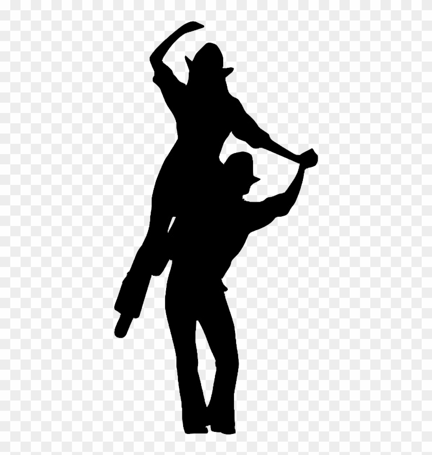 Country Swing Silhouette - Cowboy Dancers Silhouette #1127025