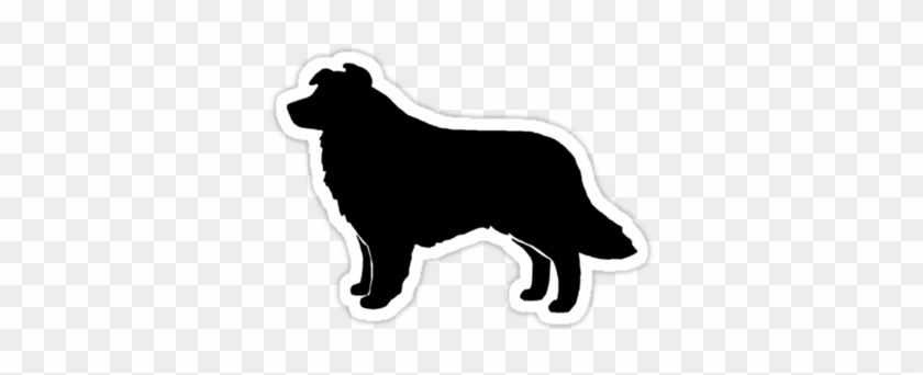 Border Collie Silhouette Waterproof Die-cut Sticker - Silhouette Of A Border Collie #1127259