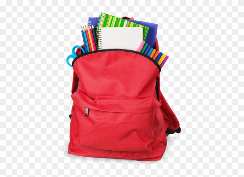 Schoolbag With Supplies - School Supply Background #1127261