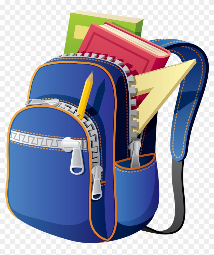 Backpack School Bag Clip Art - School Bag Images Free Download #1127282