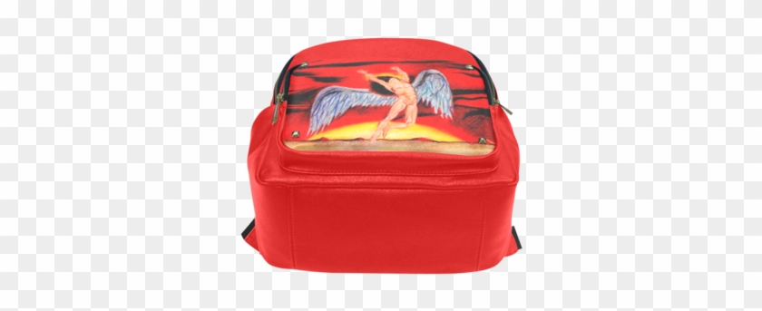 Psylocke Leather School Bag With Led Zeppelin Logo - Shoulder Bag #1127332