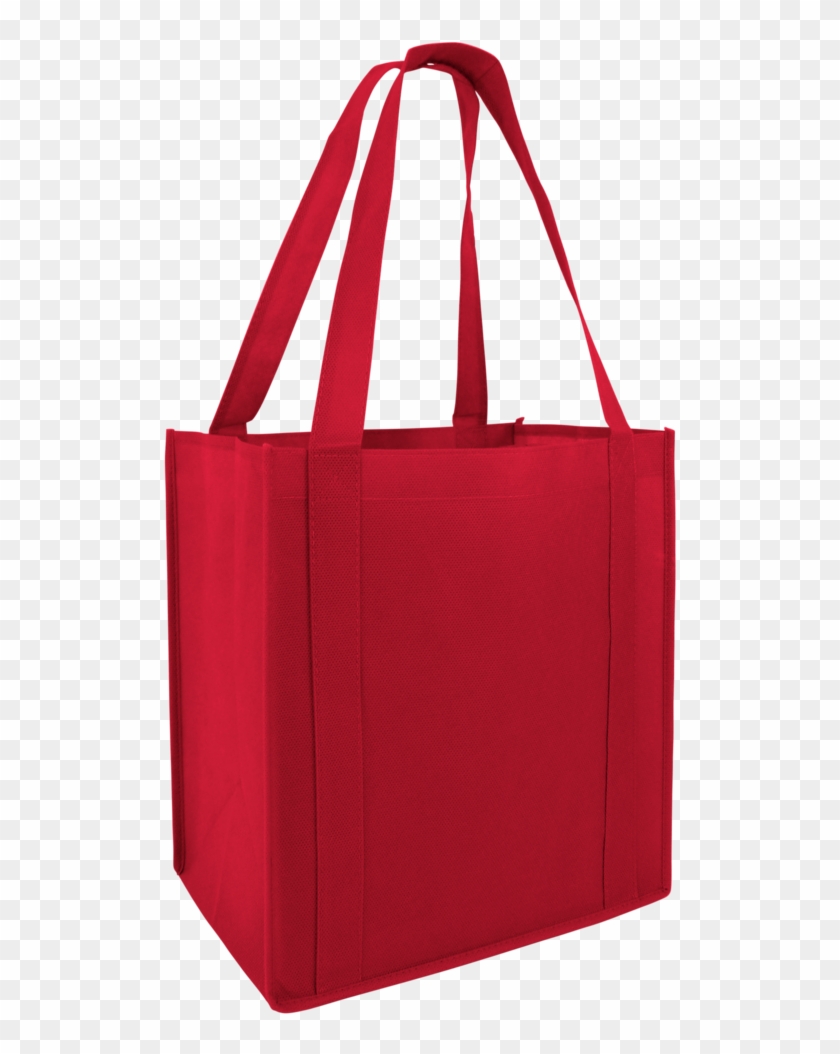 Cheap Grocery Shopping Tote Bag Red - Reusable Grocery Shopping Tote Bags With Plastic Bottom #1127360