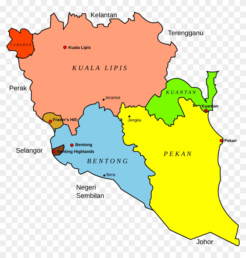 Medium Image - Malaysia Pahang Map #1127502