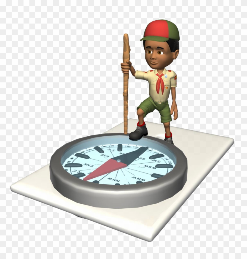 Boy Scout On A Compass - Using Compass In Scout #1127670