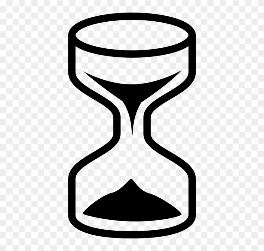 Sand Timer Clipart Clock Hourglass Sand Free Vector - Black And White Hourglass #1127799