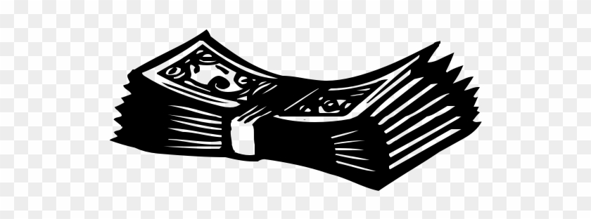 Free Black Money Bag Icon - Money Clipart Black And White Png #1127806