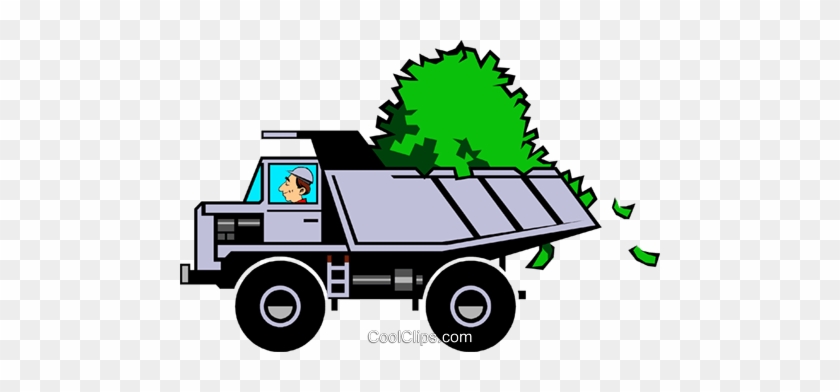Cartoon Dump Truck With Money Royalty Free Vector Clip - Caminhão De Dinheiro Png #1127856