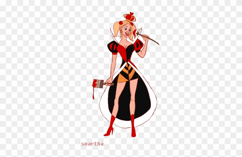 Harley Quinn Queen Of Hearts Batman Alice In Wonderland - Cartoon - Free  Transparent PNG Clipart Images Download