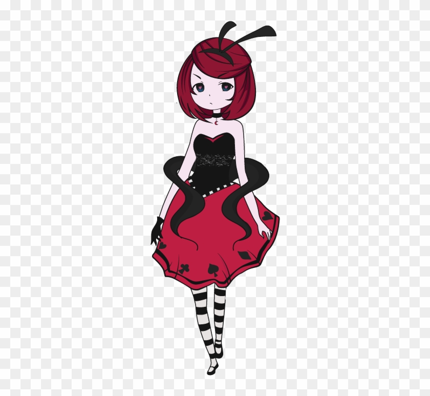 Alice In The Wonderland The Red Queen Card Hearts Red - Illustration #1127875
