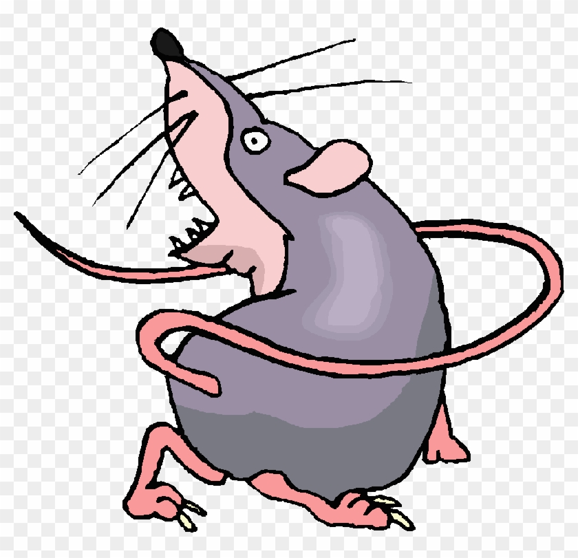 A Cartoon Illustration Of A Mouse Looking Mad - Rat Cartoon Transparent #1127944