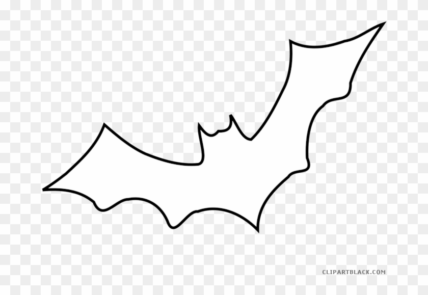 Black And White Bats Animal Free Black White Clipart - Outline Of A Bat #1127980
