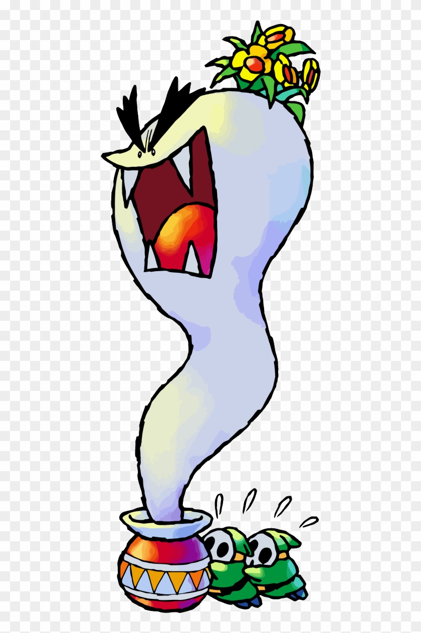Roger's Artwork From Super Mario World - Yoshi's Island Potted Ghost #1128004