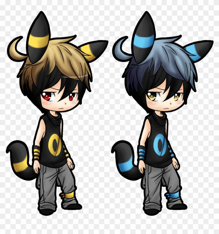 Chibi Gijinka Umbreon Normal Shiny By Thatwildmary-d69fkfj - Umbreon #1128188