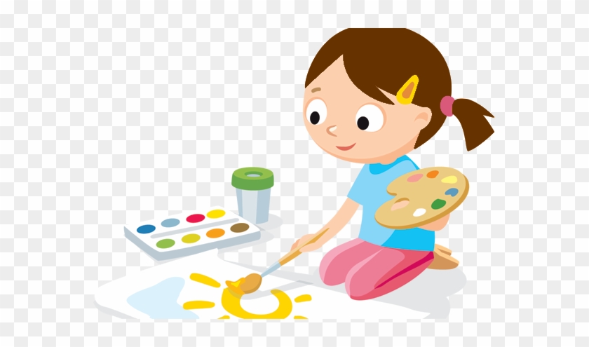Art And Craft Is An Educational Technique That Allows - Kid Painting Clipart #1128204