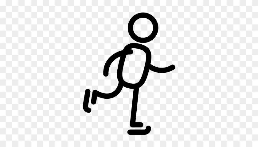 Skater Figure Vector - Stick Figure Skateboarding Png #1128260