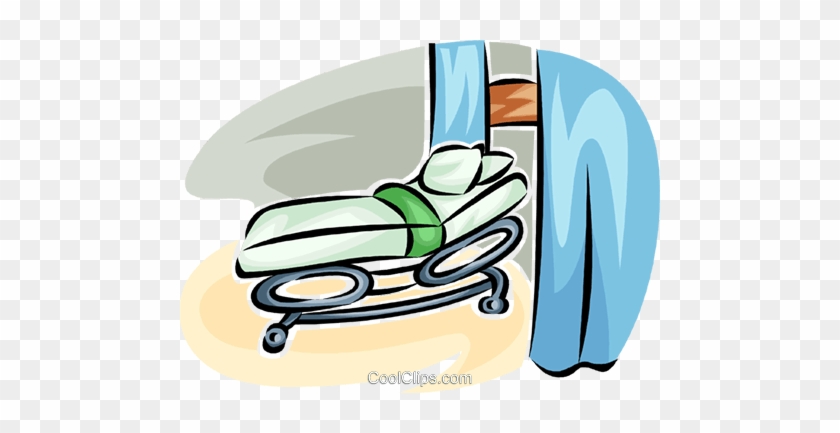 Hospital Bed Royalty Free Vector Clip Art Illustration - Hospital Bed Royalty Free Vector Clip Art Illustration #1128357