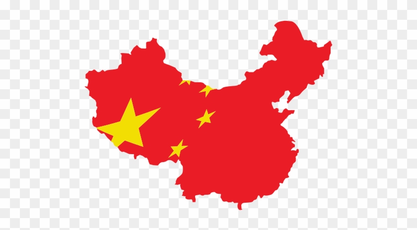 Flag And Map Of China - China Map Flat #1128410