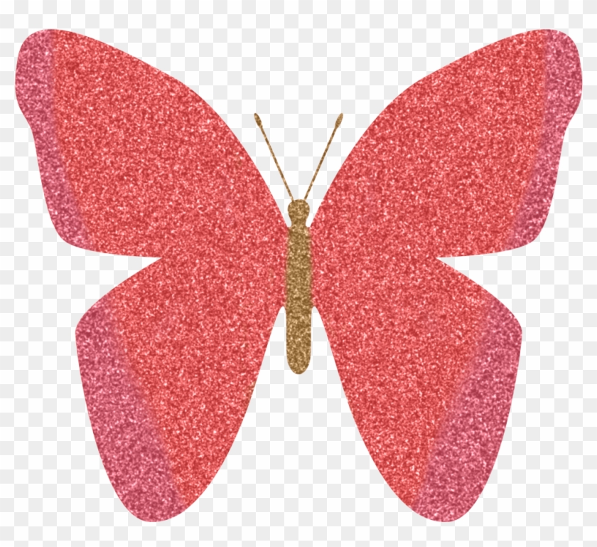 Glitter Butterfly Clipart - Pink Butterfly Clipart Png #1128427