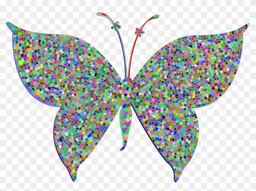Colorful Tiled Butterfly - Colorful Butterfly #1128435