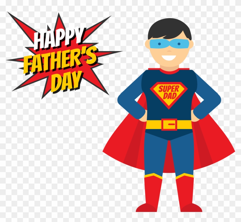 Fathers Day Superhero Illustration - Super Papa Png #1128594