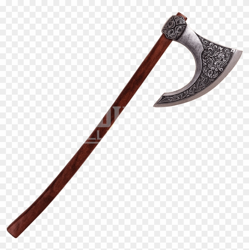 Two Hand Celtic Axe Pewter - One Sided Battle Axe #1128786