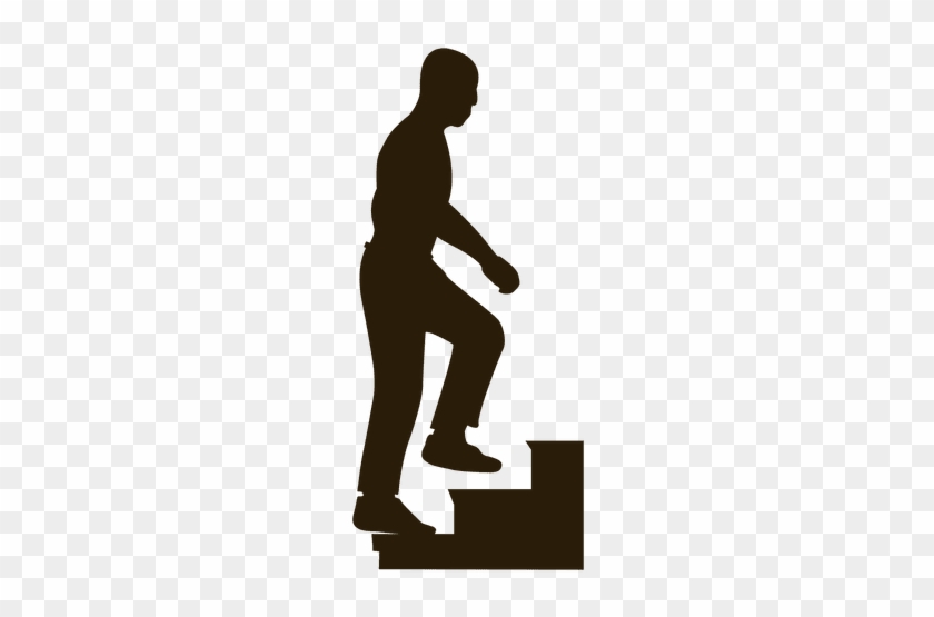 Man Climbing Stairs Sequence - Person Climbing Stairs Silhouette #1129030