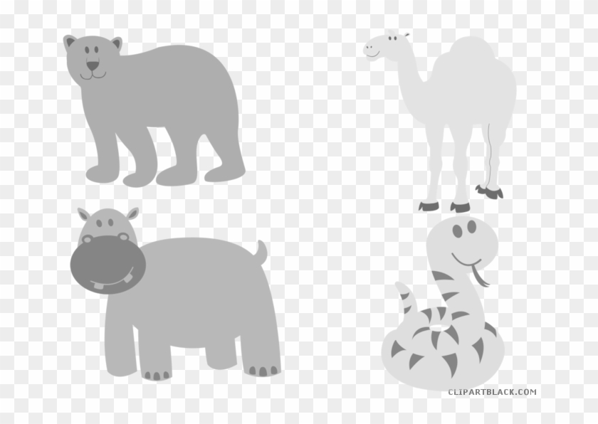 Baby Snake Animal Free Black White Clipart Images Clipartblack - Desenhos De Animais Selvagens Coloridos #1129434