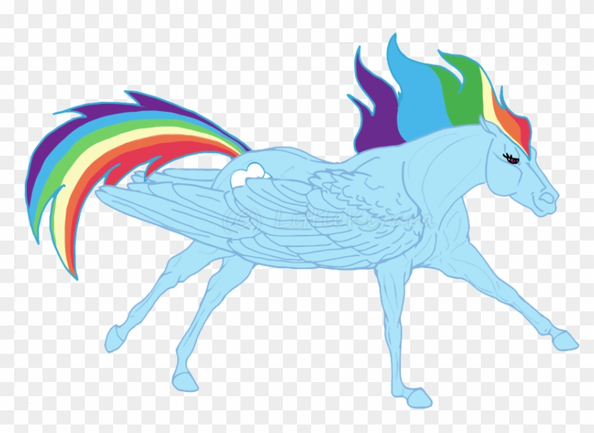 Thoroughbred By Littlekirara - Mlp Rainbow Dash Horse #1129451