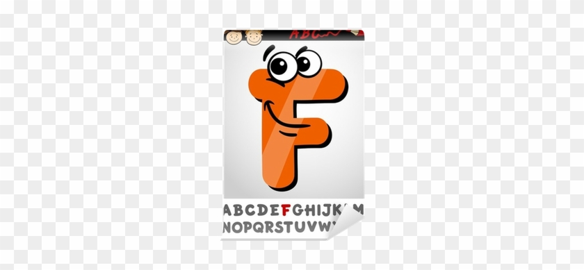 Funny Letter F Cartoon Illustration Wall Mural • Pixers® - R Letter Funny #1129567