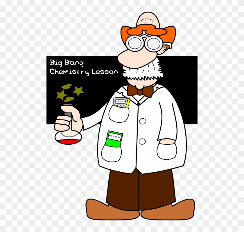 Scientist, Chemistry, Experiment, Lesson, Professor - Chemistry Professor Cartoon #1129662