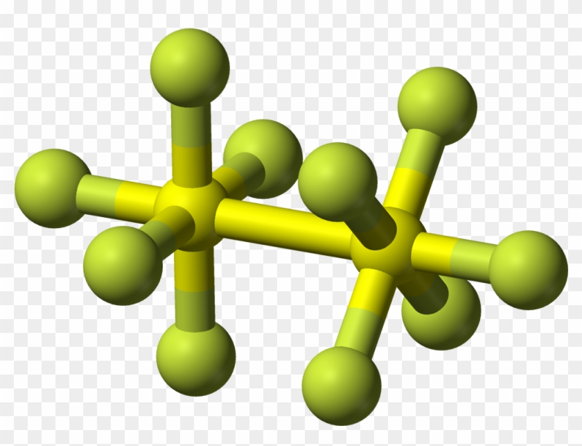 Disulfur Decafluoride 3d Balls - Molecular Shape For Sf6 #1129902