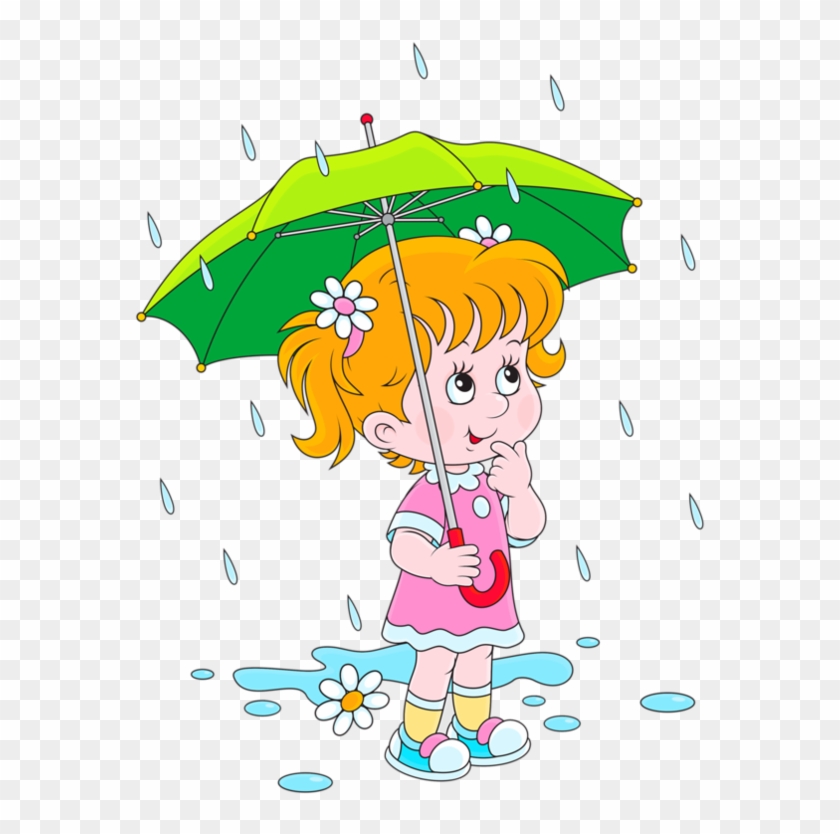 Kids In Rain Clipart - Kids In Rain Clipart #1129924