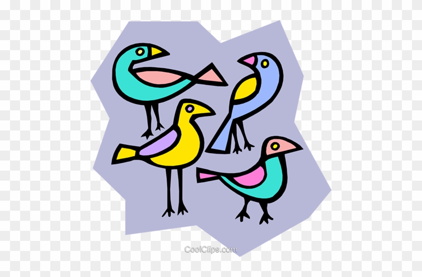 Exotic Birds Royalty Free Vector Clip Art Illustration - Clip Art #1129968