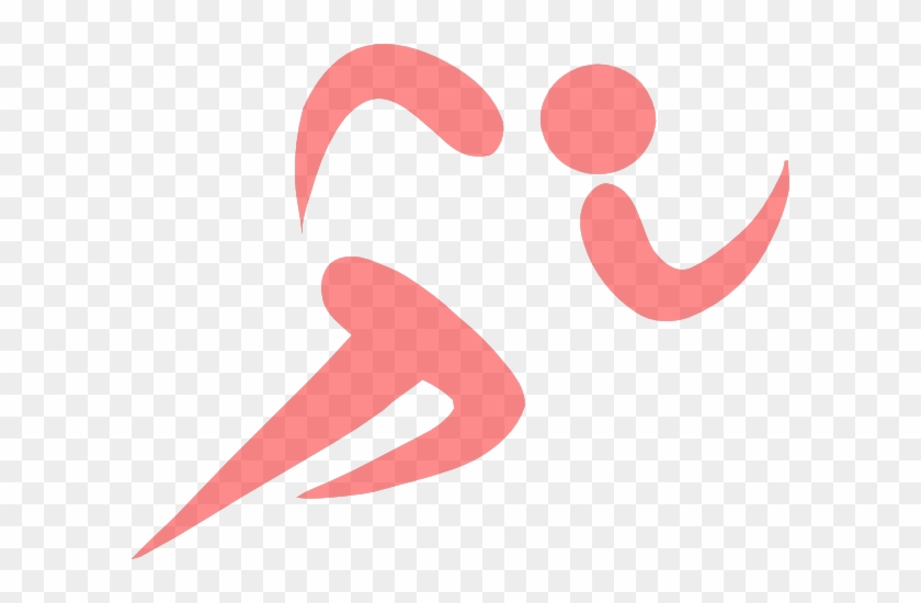 Pink Olympic Runner Clip Art - Run Hard Shower Curtain #1130215