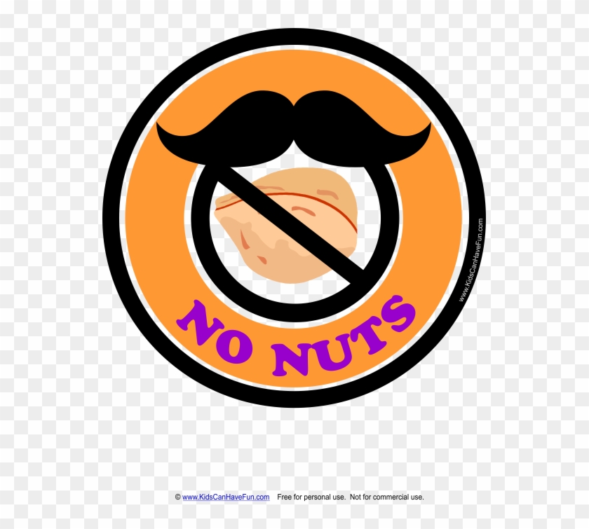 Halloween Mustache No Nuts Poster - Allergy #1130354