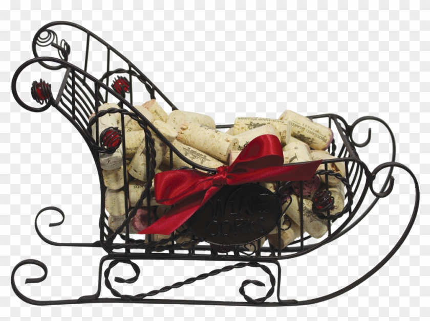 Sleigh Cork Cage And Bottle Holder - Wheelbarrow #1130360