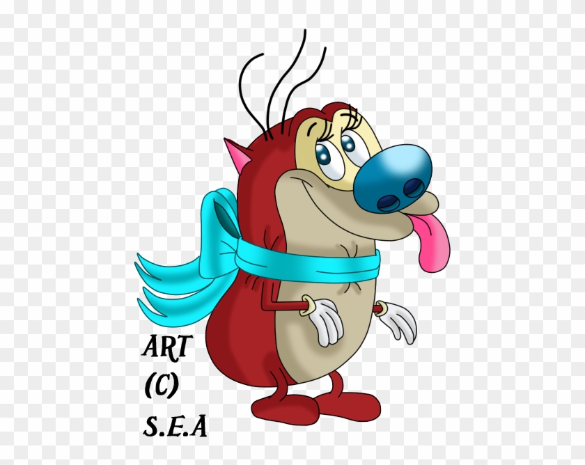 Ren And Stimpy-pretty Little Stimpy By Skunkynoid - Cartoon #1130430