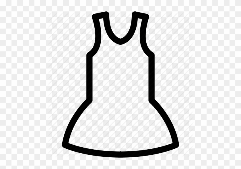 Summer Dress Clipart Outline - Summer Dress Clipart Outline #1130438
