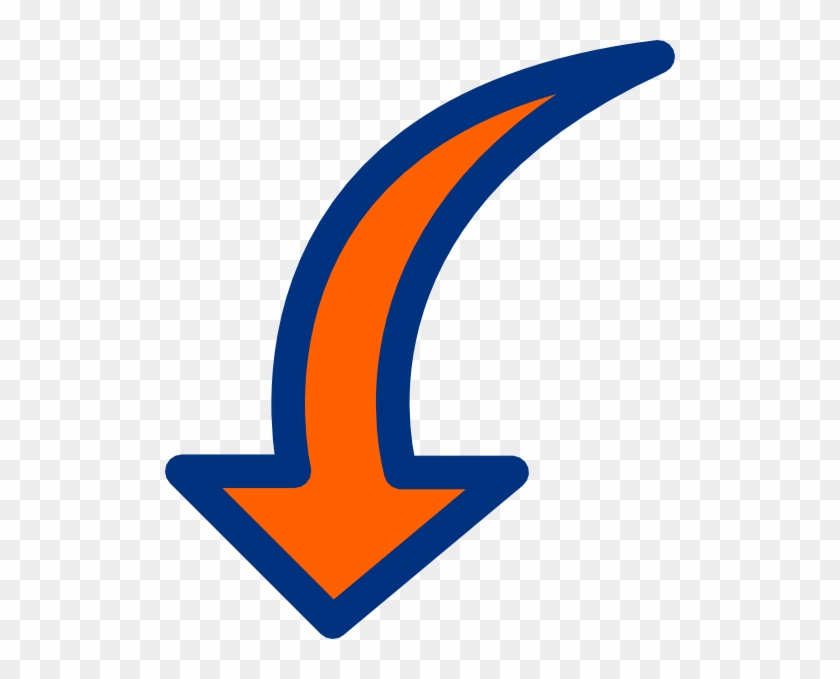 Orange And Blue Arrow Svg Clip Arts 510 X 599 Px - Blue And Orange Arrow #1130481