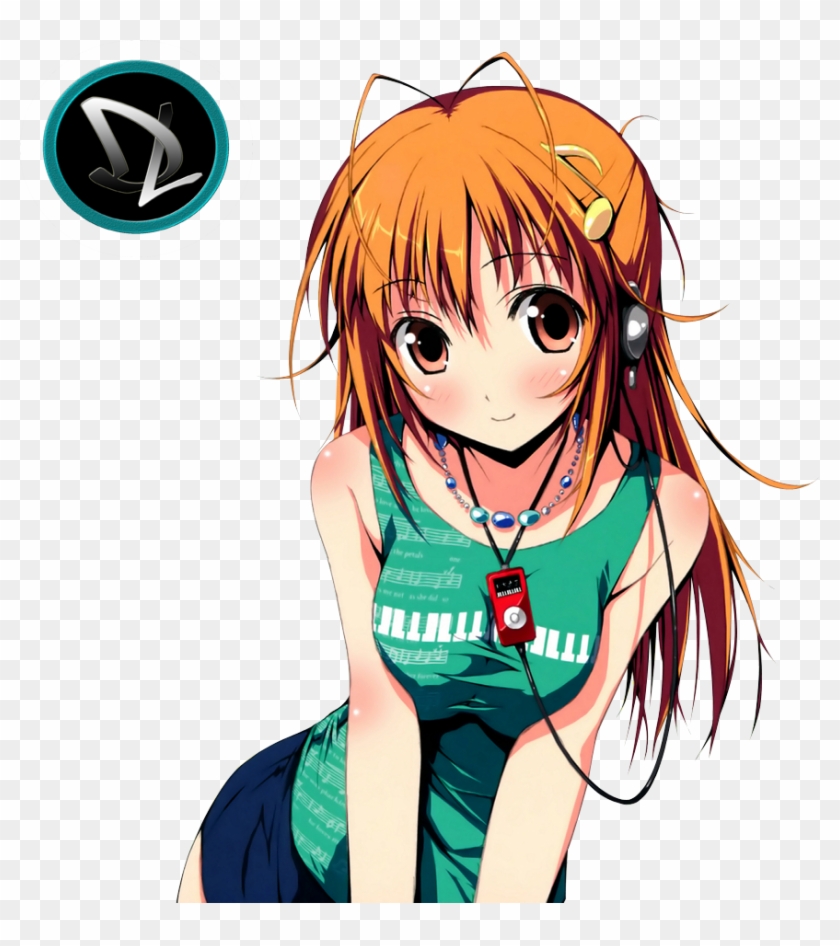 Ngerender Lagi Ngerender Lagi - Anime Girl With Orange Hair And Orange Eyes #1130714