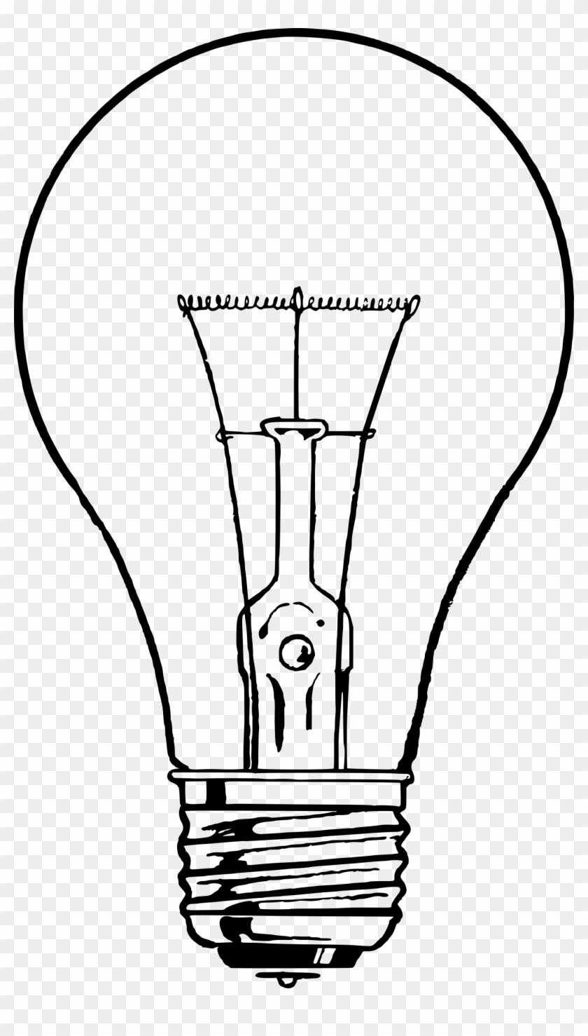 Clipart - Incandescent Light Bulb Drawing #1130778