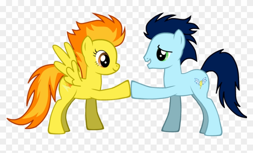 Soarin And Spitfire Brohoof By Colt-soarin - Cartoon #1130966