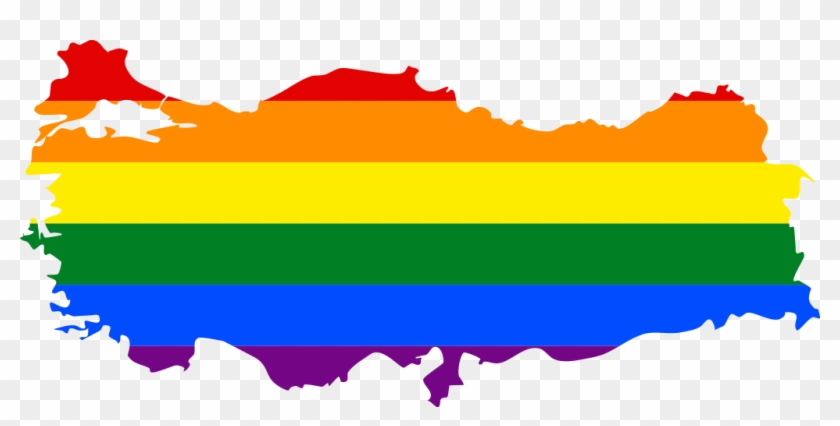 Lgbt Flag Map Of Turkey - Turkey Flag Map #1131189