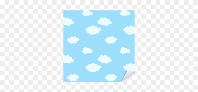 Seamless Pattern With Cartoon Clouds Sticker • Pixers® - Cumulus #1131216